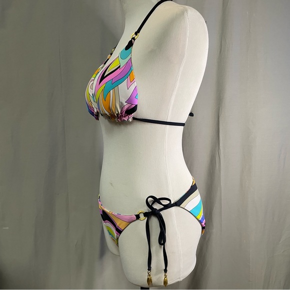 TRINA TURK 2-pc  St. Tropez Triangle Top & Side-Tie Bottom BIKINI Size s… - Picture 5 of 6